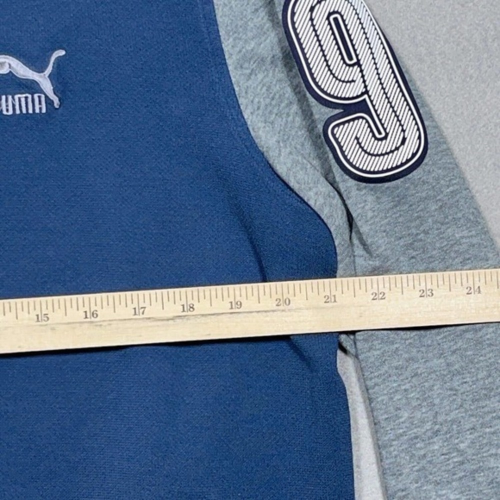 Puma Monterrey MX Soccer Letterman Track Jacket Youth XXL Blue Snap Button - Picture 7 of 10